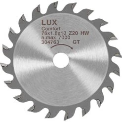 LUX HM-Minikreissägeblatt Holz Ø 76 Mm 20 Zähne