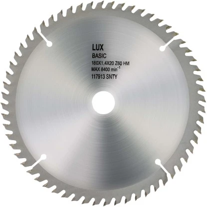 LUX HM-Kreissägeblatt Holz Ø 180 mm 60 Zähne LUX HM-Kreissägeblatt Holz Ø 180 Mm 60 Zähne -obi verkäufe 602005 2137 1